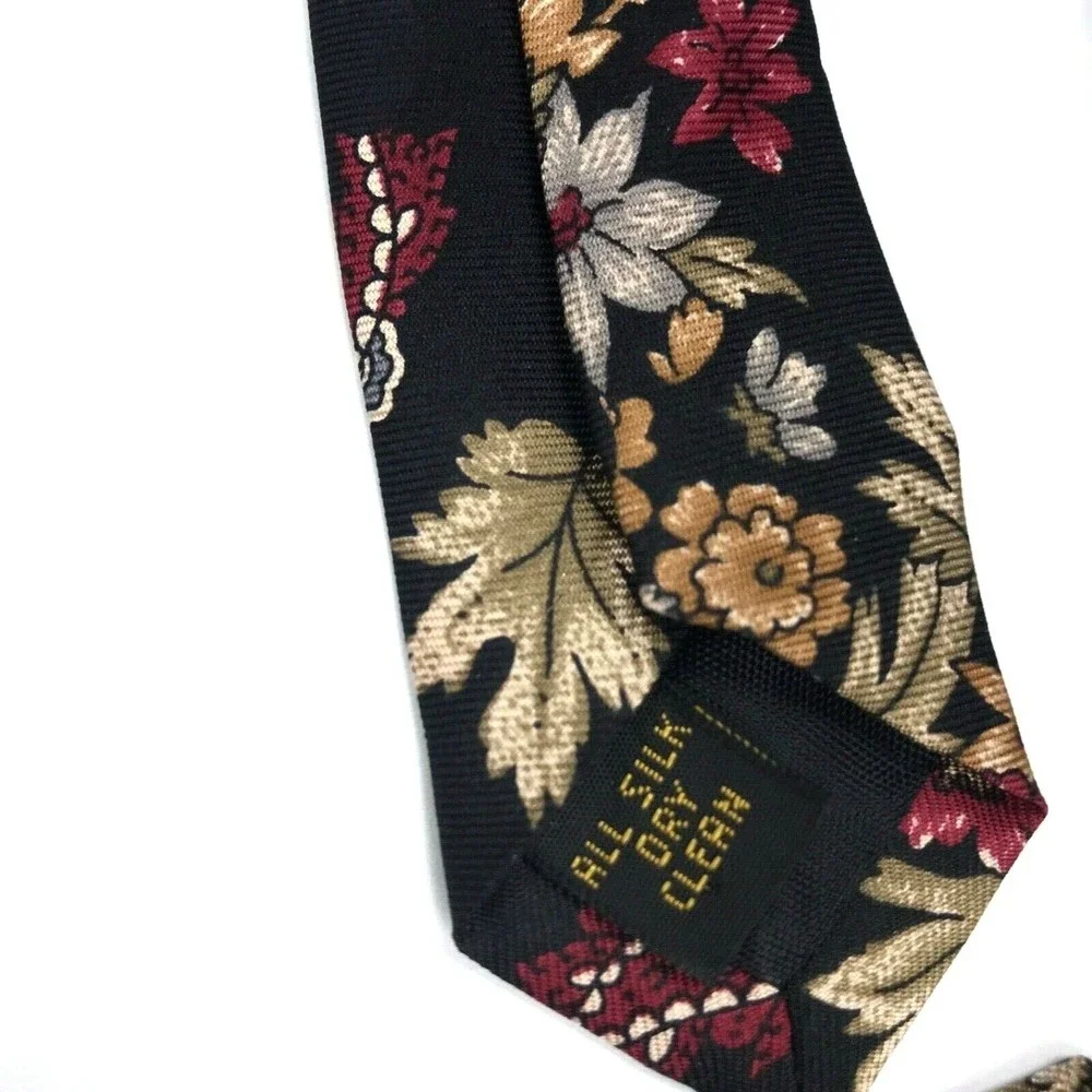 Walt Disney Mickey Mouse Tie Paisley Floral Elegant Vintage Novelty Character
